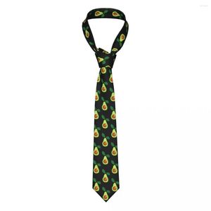 Gravatas borboletas frutas abacate gravata masculina moda poliéster 8 cm estreito abacate amante pescoço para camisa acessórios cravat escritório