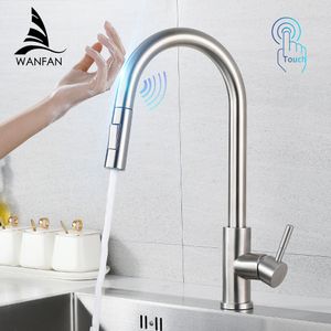 Kitchen Faucets Smart Touch Crane For Sensor Water Tap Sink Mixer Rotate Faucet KH1015 230829