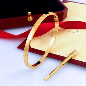 Orijinal kutu lüks bilezik elmas bileklik çiftler kol bandı tasarımcısı mücevher paslanmaz çelik tornavida bileziği mücevher vidalı bileklik altın bileklik hediyeler