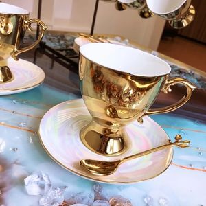 Керамика Ceramics Coffee Cufe Cufe Sweed Tea Buster Sets Teacup Vintage с посудой ложкой домашней питьевой посуды 230829