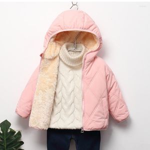 Jackets Baby Kids Coats Winter Thicken For Boys Warm Plush Outerwear Girls Fur Hooded Toddler Children Clothes Snowsuit