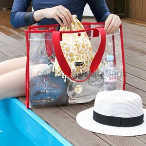 Omuz çantaları PVC Yüzme Tasarımcı Çantası Şeffaf harflerle Basılı Omuz Depolama Tasarımcı Çantası Öğeleri organize etmek için Caitlin_fashion_Bags