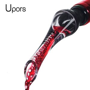 Бар инструменты Upors Wine Aerator Pourer Premium Aerating Pourer Red Wine Decanter Cap Spout Stopper Bottle Mouth Dispenser Decanter Spout 230828