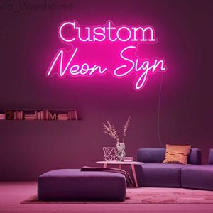 Sinais de néon personalizados sinal de luz led letras diy extra grande sinal de parede de néon xl para festa de aniversário de casamento barra de compras hkd230825