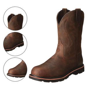 Boots Kovboy Erkekler Şövalye Motosiklet İnsan Ayakkabı Vintage Büyük Ağaç Elemanları Batı Nakış Zanaat Çöl Ayakkabı Boyutu 3848 230829