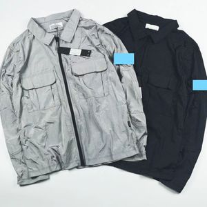 Tasarımcı Lightning Yansıtıcı Ceket Gömlek Çiftler Su geçirmez Metal Naylon Fonksiyonel Güneş Koruyucu Erkek Ceketler Günlük Giyim Sweatshirt Kadın Dış Giyim