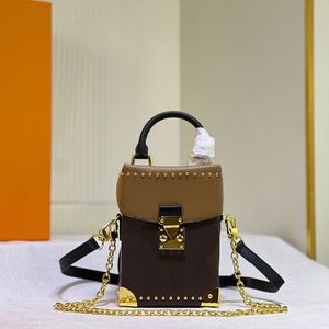 Kadın Kamera Kutusu Crossbody Çantalar Zincir Çantalar Çanta Omuz Çantaları Eski Çiçek Lettizleri S-Lock Perşembe Dekorasyonu Çıkarılabilir Kayış M82465