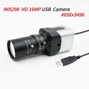 Webcam 16MP USB Kamera Mini IMX298 Varifokal CS lens ile 5-50mm 2,8-12mm Endüstriyel Makine Görme Fişi ve Oynat 4656x3496 HKD230828 HKD230828