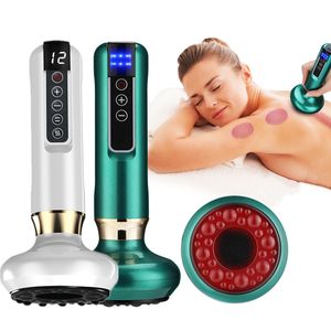 Back Massager Electric Cupping Therapy Set Suction Cup Anti Cellulite Massage Meridian Guasha Vacuum Body Massage Jars Physiotherapy Scraping 230828