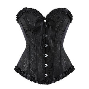 Bel karın şekillendirici seksi korseler büstiyerler çiçek dantel üstleri kadınlar için çiçek baskısı vintage korse gotik saten iç çamaşırı korselet artı boyut 230828