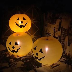 Atacado Halloween Abóbora Noites Luzes Decorações de Halloween Festa Balão de Ar Noites Luzes Balões de Abóbora Brilham Lanterna de Iluminação LED Inflável 5pcs