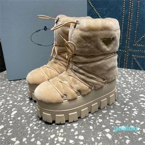 Tasarımcı - Boot Women's Lüks Tasarımcı Moda Dantel Up Ayakkabı Fabrikası Boyutu 35-42