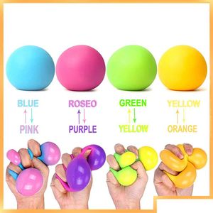 Dekompresyon Oyuncak 12 PCS/Lot Anti Ball Toys 6cm Renk Değişikliği Sıkma Basınç Rölyefi Rahat Yenilik Eğlenceli Günü Hediyeleri Damla Teslimat Gag DHD70