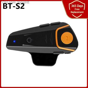 1 Set BT-S2 Motosiklet Bluetooth uyumlu kask kulaklık intercom su geçirmez çoklu telefon 1000m fm mp3 Intercomunicador Q230830