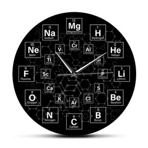 Wall Clocks Periodic Table of the Elements Chemical Symbols Wall Clock Science Wall Art Decor Classroom Wall Watch Chemistry Teacher Gift HKD230830