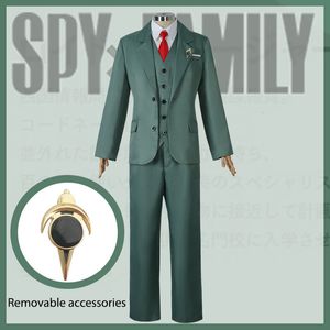 Theme Costume Anime Spy Family Loid Forger Cosplay Uniform Costume Men's Suit and Tie White Shirt 230830