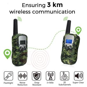 Walkie Talkie Kids Cellular Handheld Processiver Выделите телефон радиопрофессионал 3 -километровый мини -игрушки подарки 230830