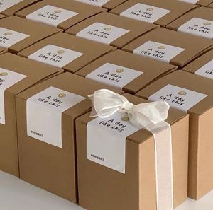 Подарочная упаковка Kraft Paper Box Свеча для губной помада духи косметика торт конфеты Подарочная упаковка Свадебная вечеринка по случаю дня рождения любитель печенья выпечка DIY 230829