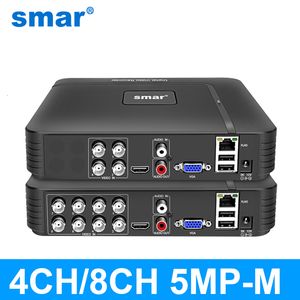 CCTV DVR Smar Hybrid 4CH 8CH 5M N 5 IN 1 AHD CVI TVI CVBS 1080P Security NVR For Camera IP Analog XMEYE 230830