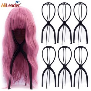 Wig Stand Alileader 1-3Pcs Ajustable Wig Stands Plastic Hat Display Wig Head Holders Mannequin HeadStand Portable Folding Wig Stand 230830