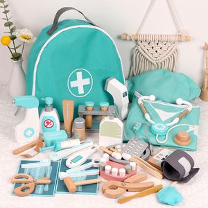 Tools Workshop Wooden Pretend Play Toy for Children Games Simulation Girls Gift Educational Game Doctor Career Nursing Kids Toys Accessories 230830