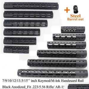 Diğerleri Taktik Aksesuarlar Siyah 7/9/10/12/13.5/15 inç Keymod/M-Lok Handguard Demiryolu Şamandıra Montaj Sistemi Del Dhywk Del Dhywk