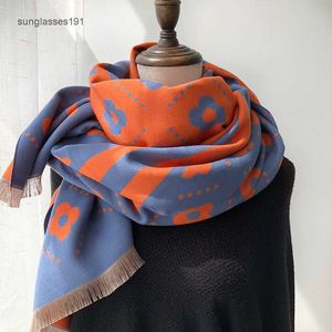Schals, modisches Blumenmuster, kaschmirähnliche Schals für Damen, doppelseitig, zweifarbig, weicher und exquisiter Schal