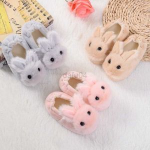 Slipper Baby Winter Slippers Children Boys Girls Cute Cartoon Rabbit Slipper Kids Indoor Fur Warm Shoes Child Home Floor Shoes L0831