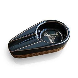 Ceramic Cigar Ashtray with Lid, Portable Home Cigar Accessories