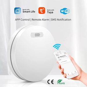 Другие аксессуары для сигнализации Super Thin Wi -Fi версия Tuya Smart Life Home Home Safety Detector Sensor Стандартный звуковой инструмент Огненной оповещение 230830