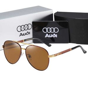 Дизайнер Audi Cool Sunglasses Luxury Four Circles Car Новые мужские поляризационные зеркали