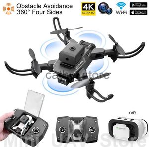 Simulators KY912 Easy Fly Mini UAV Drone VR 4k Wifi FPV Quadcopter With Dual Camera Intelligent Obstacle Avoidance RC Helicopters Toy Gifts x0831