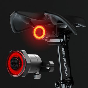 Велосипедные светильники Умный велосипедный хвост задний световой светильник автоматический запуск стоп -тормоза