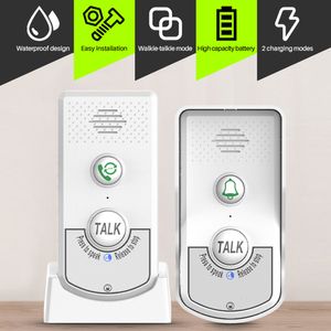 Video Door Phones Waterproof Bell Chime Rechargeable Intelligent Wireless Doorbell Voice Call Long distance UV Button Kits for Indoor Outdoor 230830