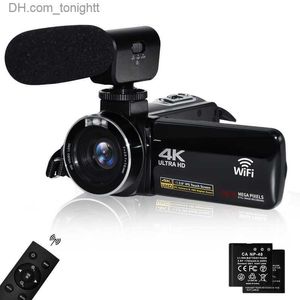 Camcorders 4K Camcorder Ultra HD 56MP Video Blog for YouTube 18 x Digital IR Night Vision WiFi with Microphon Q230831