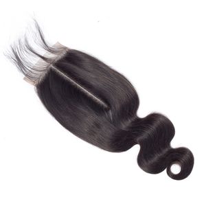 Бразильские девственные волосы 2x6 закрытие кружева средняя часть дешевая натуральная цветовая волна верхней крышки продукты для волос 8-22 дюйма