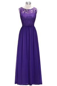 2023 Long Cheap Coral Purple Bridesmaid Dresses Sleeveless Chiffon Lace A-Line Vestido De Madrinha De Casamento Party Dresses
