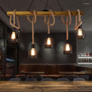 Kolye lambaları Retro Led Işık Halat lambası Loft E27 Edison Ampul Oturma Odası Kahve Dükkanı Bar Ev Kapalı Dekoratif Hang Fikstür