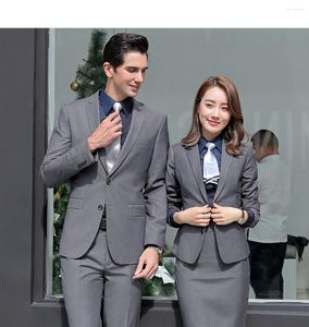 Erkekler Suits Yüksek kaliteli profesyonel erkekler ve kadınlar 2023 iş takım elbise bahar sonbahar ceket pantolon erkek kadınlar aynı