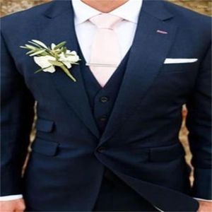 Erkek Suit 2023 Yüksek kaliteli özelleştirilmiş çentikli yaka moda erkekler batı ince 5 parçalı set (ceket pantolon yelek kravat mendil)
