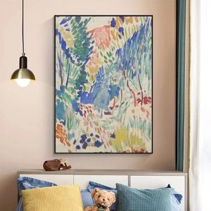 Vintage soyut manzara posterleri ve baskılar duvar sanatı tuval resim resimleri oturma odası ev dekorasyon henri matisse woo