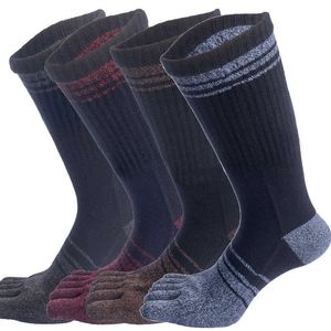Erkek Çoraplar Erkekler Uzun Tüp Beş Parmak Çoraplar Japon tarzı Pamuk Kalın Sıcak Nefes Alabilir Sıkıştırma Toe Socks Hediyeler Kalsetinler Skarpetki Z0227