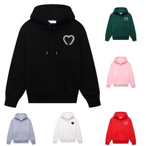 Amis unisex tarzı kapüşonlu tasarımcı kadın hoodies sweatshirt ceket kazak sweatshirtler uzun kollu marka gevşek kırmızı kapüşonlu ceket tasarımcı jumper kadın giysileri s-x