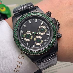 Diamond Watch Mens Saatleri Otomatik Mekanik Hareket Saatleri 43mm Safir Moda İş Tasarımcısı Montre de Luxe Black Watches