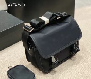 Tasarımcı çanta erkek siyah evrak evleri marka çapraz omuz çantaları naylon messenger çanta 2 parçalı cüzdanlar küçük çanta yüksek kalitesi ile gündelik stil