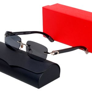 carti gözlük ahşap kadın için güneş gözlüğü lüks gözlük Tam Çerçeve gözlükler gözlükler Moda Basit Büyük Kare Altın Çerçeve UV400 Plaj Gösterisi kare güneş gözlüğü kutusu ile