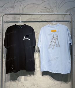 xinxinbuy Мужская дизайнерская футболка 23ss Multi-tools вышивка молоток с коротким рукавом хлопок женские черный синий белый хаки XS-L