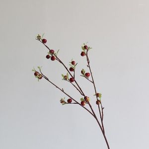 Dekoratif çiçekler çekici simülasyon küçük elmalar şube enfes detaylar sahte meyve süslemesi canlı renkli ofis dekor
