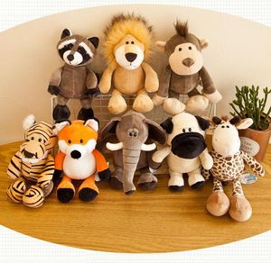 Fabrika Toptan Orman Hayvan Peluş Bebek Zürafa Fil Aslan Maymun Köpek Tiger Etkinlik Hediye Çocuk Doğum Günü Peluş Oyuncaklar Ücretsiz DHL veya UPS