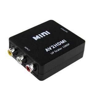 AV - HDMI Dönüştürücü Mini RCA Üç Renk Kablo Adaptörü Siyah Beyaz Küçük Kutu